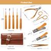 BNJWJZS 10pcs Set Di Manicure in Pelle Cure for Unghie for Le Pedicure Manicure Personale, Set Di Toelettatura view 2