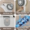 Electric Shower Body Brush, 3-Speed Adjustment Wall Mounted Back Scrubber for Shower, Rotating Head, 360 Auto Clean & Massage, No Drilling Design(3brushes) view 4