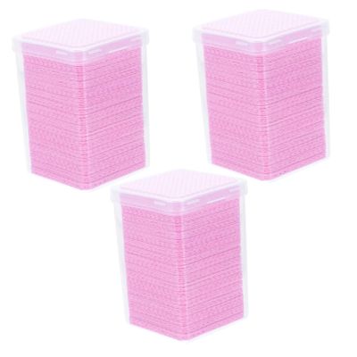 DONFAMDS 600pcs Professional Eyelash Glue Cleaning Cloths Reusable Makeup Remover Pads Soft Gentle for Skin Cotton Wipes for Lash Extensions