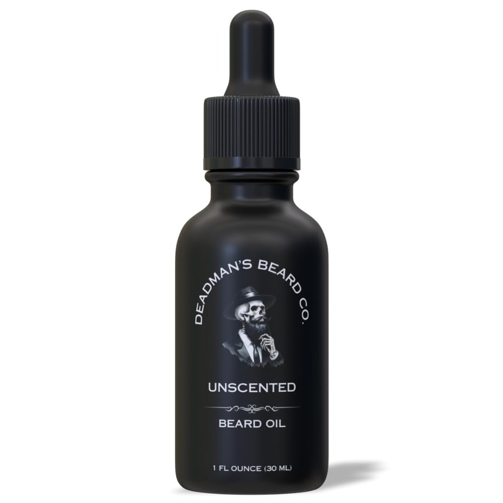 Deadman's Beard Co. | Men's Premium Beard Oil - Soften, Nourish and Condition Your Beard & Skin | Made In The U.S.A | 1 fl oz | Unscented