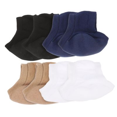 EPIGEIST 4 Pairs of Moisturizing Gel Heel Socks Breathable Elastic Heel Protectors Toeless Design for Men and Women for Daily Wear and Overnight Use