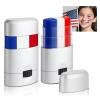 2PCS Red White and Blue Face Body Paint Sticks- Patriotic Pride 4th of July Accessories for Women, Eye-Black Stick Baseball Softball Sports Makeup, Fourth of July USA Accessories for Independence Day view 1