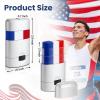 2PCS Red White and Blue Face Body Paint Sticks- Patriotic Pride 4th of July Accessories for Women, Eye-Black Stick Baseball Softball Sports Makeup, Fourth of July USA Accessories for Independence Day view 3