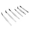 Pongnas 6Pcs Stainless Steel Tweezers Set, Multifunctional False Eyelash Tweezers with Stamp Clips Function for Makeup Application and Stamp Collection view 4