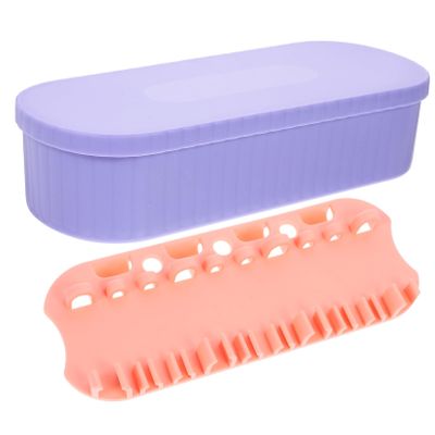 Alipis Makeup Brush Cleaner Box Portable Makeup Brush Holder and Cleaning Tool for Easy Storage and Drying for Home and Travel Use Lightweight and Compact Design