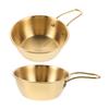 DECOMELODY 2pcs Stainless Steel Shaving Bowl Barber Brush Men's Shave Travel-safe Decorative Small Ergonomic Handle view 1
