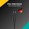 Rui Smiths Professional Slanted Tweezers | Precision German Stainless Steel Eyebrow Tweezers, Aligned Tips, Matte Black Finish view 2