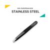 Rui Smiths Professional Slanted Tweezers | Precision German Stainless Steel Eyebrow Tweezers, Aligned Tips, Matte Black Finish view 3