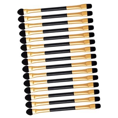 OFFIGAM 15-Piece Double-Ended Eyeshadow Applicator Set for Makeup Artists Versatile Eye Makeup Brushes Soft Bristles for Precision Application