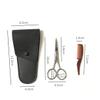 Ipetboom Stainless Steel Eyebrow Scissors 2-Piece Set for Precision Trimming and Grooming Mustaches and Beards for Men and Women view 2