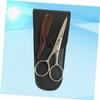 Ipetboom Stainless Steel Eyebrow Scissors 2-Piece Set for Precision Trimming and Grooming Mustaches and Beards for Men and Women view 3