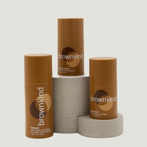 brownkind Hydration Heroes Skincare Bundle  3-Step Hydrating Routine for Melanin-Rich Skin | Includes Cleanser, Glow Moisturizer & Night Cream