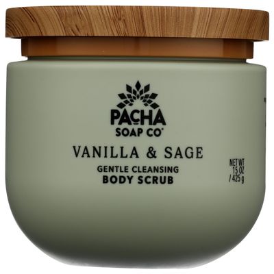 Pacha Soap Vanilla & Sage Body Scrub, 15 OZ