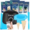 Premium Waxing Kit for Women, Wax Warmer Hair Removal at Home with Beads & Silicone Pot, Hard Wax Warmer for Face, Legs, and Body, Machine, 5 Pack Beads, Accessories, Black view 1