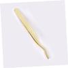 DECOMELODY 2pcs Stainless Steel Eyelash Extension Tweezers Professional Grafting Tweezers Curved Tip Lash Applicator for Women view 4