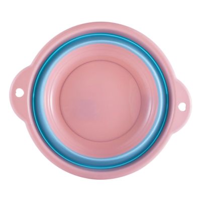 FONDOTIN Collapsible Foot Bath Basin Portable Household Water Bucket for Foot Soaking Pink for Home Use Lightweight and Easy to Store