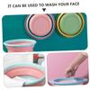 FONDOTIN Collapsible Foot Bath Basin Portable Household Water Bucket for Foot Soaking Pink for Home Use Lightweight and Easy to Store view 3