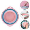 FONDOTIN Collapsible Foot Bath Basin Portable Household Water Bucket for Foot Soaking Pink for Home Use Lightweight and Easy to Store view 4