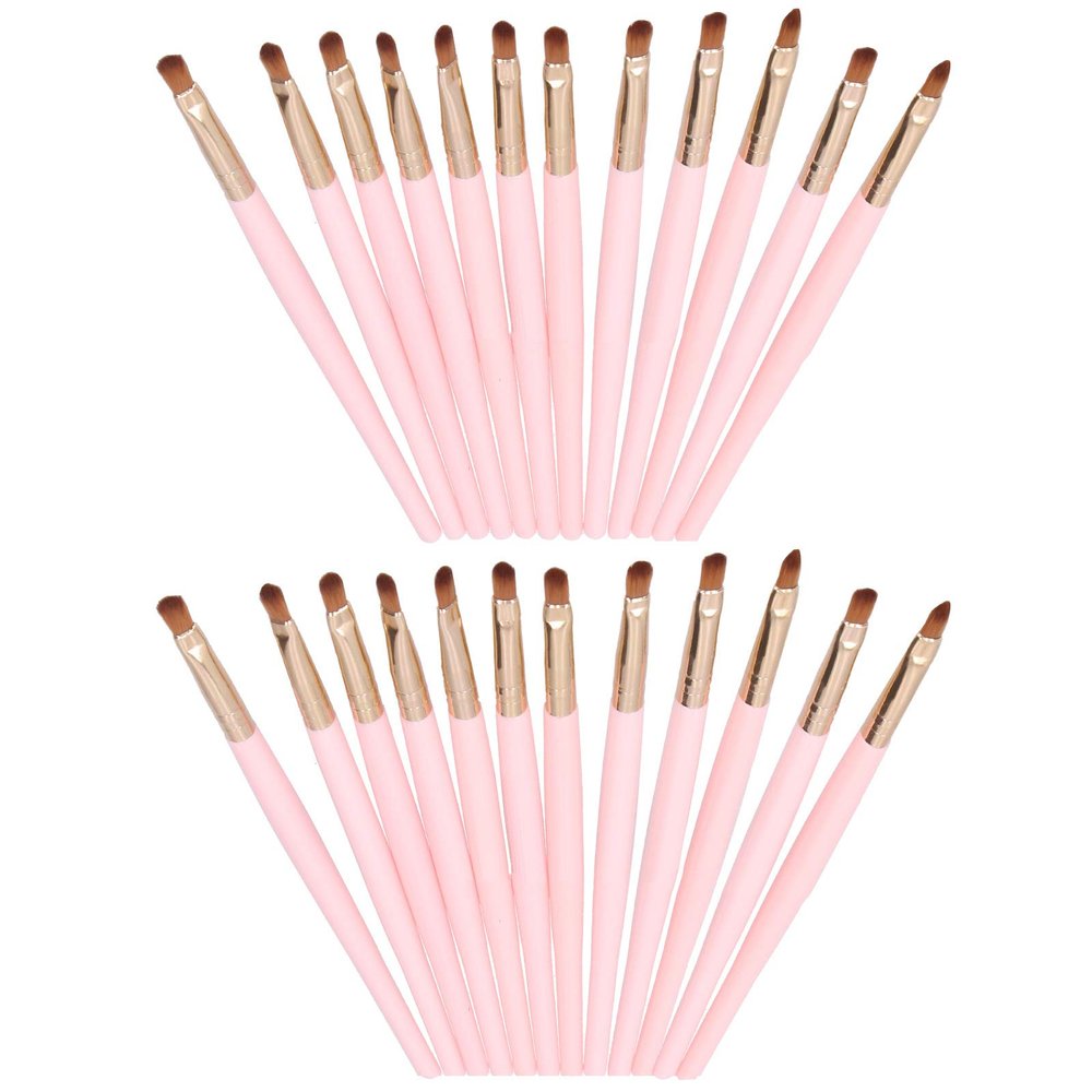24PCS Portable Lip Brushes, Lightweight Makeup Tool with Ergonomic Handle, Soft for Delicate Lipstick Application, to Carry for On Go Beauty Lovers