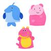 ARTSEWPLY 3Pcs Animal Design Shower Mitts Multi Function Exfoliating Bath Gloves for Deep Cleaning Gentle Scrubbing Comfortable Lightweight for Bath view 1