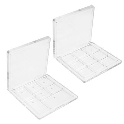 DECOMELODY 4pcs Eyeshadow Palette Makeup Container Lid Empty Makeup Case for Travel and Storage Suitable for Cosmetics Random Style