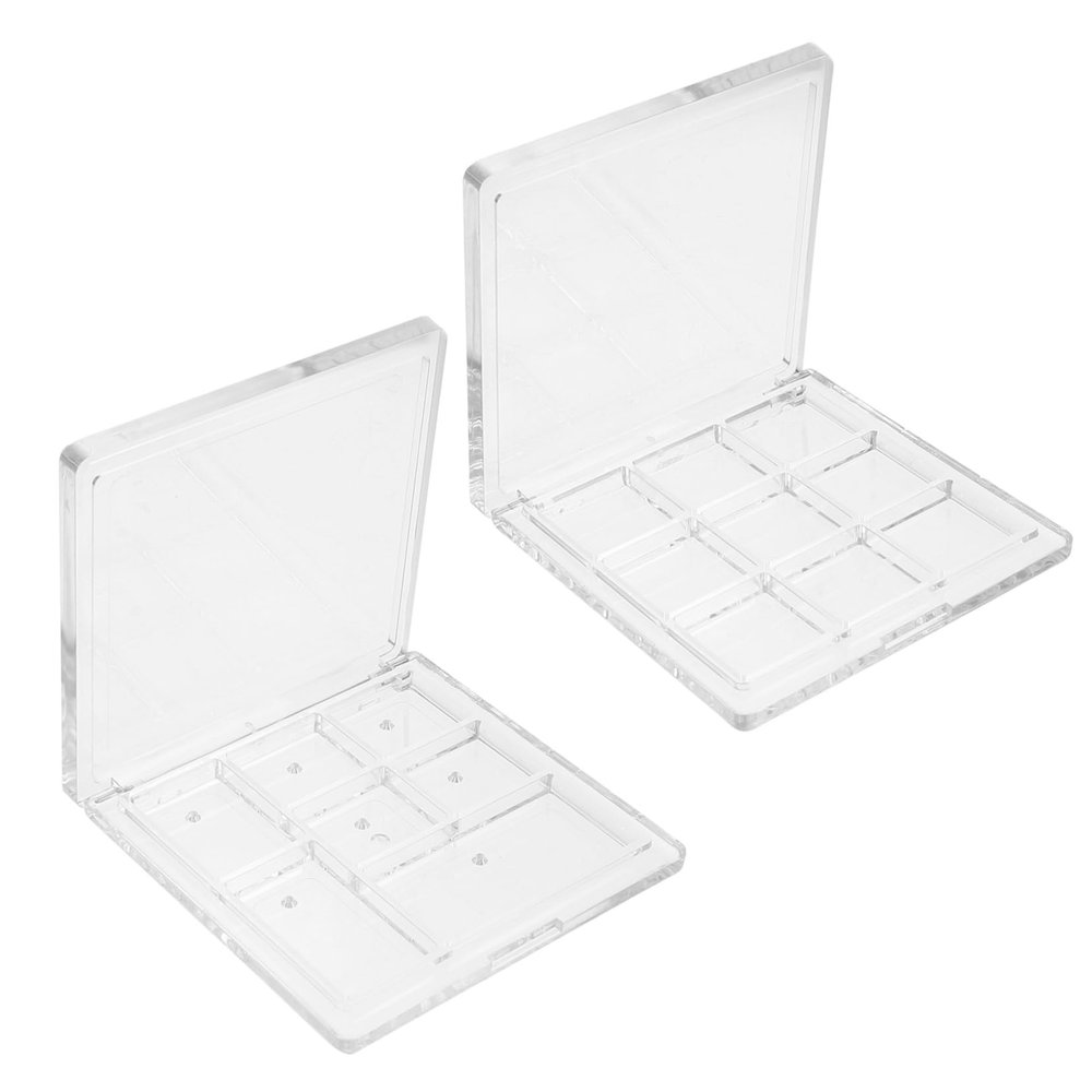 DECOMELODY 4pcs Eyeshadow Palette Makeup Container Lid Empty Makeup Case for Travel and Storage Suitable for Cosmetics Random Style