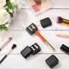 Faccito 6 Pcs Makeup Pencil Sharpener with Cover, Lip Liner Pencil Sharpener, Dual Hole Cosmetic Manual Tools for Eyeliner, Lip Liner, Eyebrow, Back to School Gifts for Classroom (Black) view 4