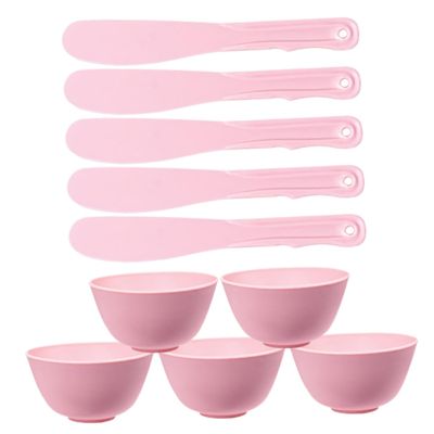 Beavorty 5sets Facial Mask Mixing Bowl Silicone Kit with Applicator for Use Easy to Hold and Use for Skincare Enthusiasts and