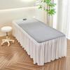 B/Grey,70x190(S),LDLCYCN Massage Table Bedskirt with Face Hole Comfortable Soft Spa Bed Cover with Skirt Beauty Salon Bedskirt with Elastic Band Skin-Friendly Massage Table Bed Cover view 1