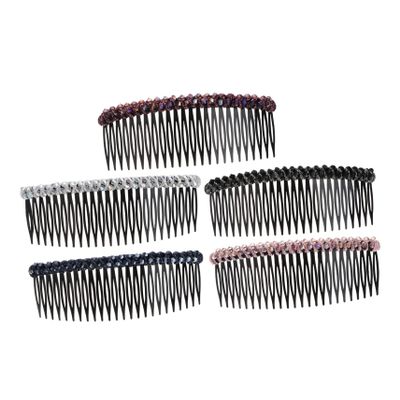 ARTSEWPLY 5pcs Rhinestone Hair Insert Comb Elegant Combs for Women Unique Headwear Accessories for Parties Weddings and Daily Wear Simple and Stylish Design Colors