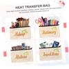 OSALADI 10pcs Sublimation Blank Cosmetic Bags Portable Canvas Pencil Cases for Heat Transfer Makeup and Travel Accessories view 3