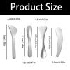 8Pcs Mini Stainless Steel Cosmetic Beauty Spatulas,Skincare Spatulas,Small Makeup Spatula, Makeup Cream Spoon,Mini Beauty Heart Spoons for Mixing and Sampling Masks Skin Care Creams Eye Cream view 2