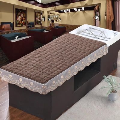 Brown,155 * 68cm,Massage Table Cover, Soft Massage Table Fitted Sheets, Reusable Spa Bed Sheets Salon Table Protective Cover, Satin & Wrinkle-Resistant, Machine Washable