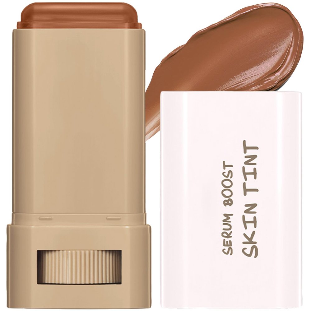 TIRDET Tinted Moisturizer Stick Serum for Boost Skin Tint, Multiuse Solid Tinted Moisturizing Foundation Stick, Natural Makeup, Solid Beauty Balm for Foundation and Contour Concealer
