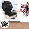 senya Round Cosmetic Pouch Travel Makeup Train Case Organizer Bag Portable Makeup Brushes Toiletry Jewelry Accessories Octopuses Pattern view 4