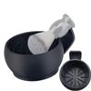 Grandslam Shaving Bowl with Ridges, Shaving Mug with Brush Stand, Shaving Soap Bowl for Shaving Cream and Soap, Durable & Holds Heat Longer, Rich & Thick Lather, Great for Traveling and Use at Home view 1