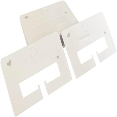 100Pcs White Hair Clip Display Cards Hair Bow Hairpin Packing Cards Hair Accessories Holder Paper Cardboard for Hairpins, Clips, Barrettes in Packing Paper Cardboard