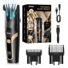 ENSSU Beard Trimmer for Men - Electric Cordless Vacuum Mens Beard Trimmer with Adjustable 20 Length Setting,Waterproof Mustache Trimmer with Ceramic Blade for Precision Facial Hair view 1
