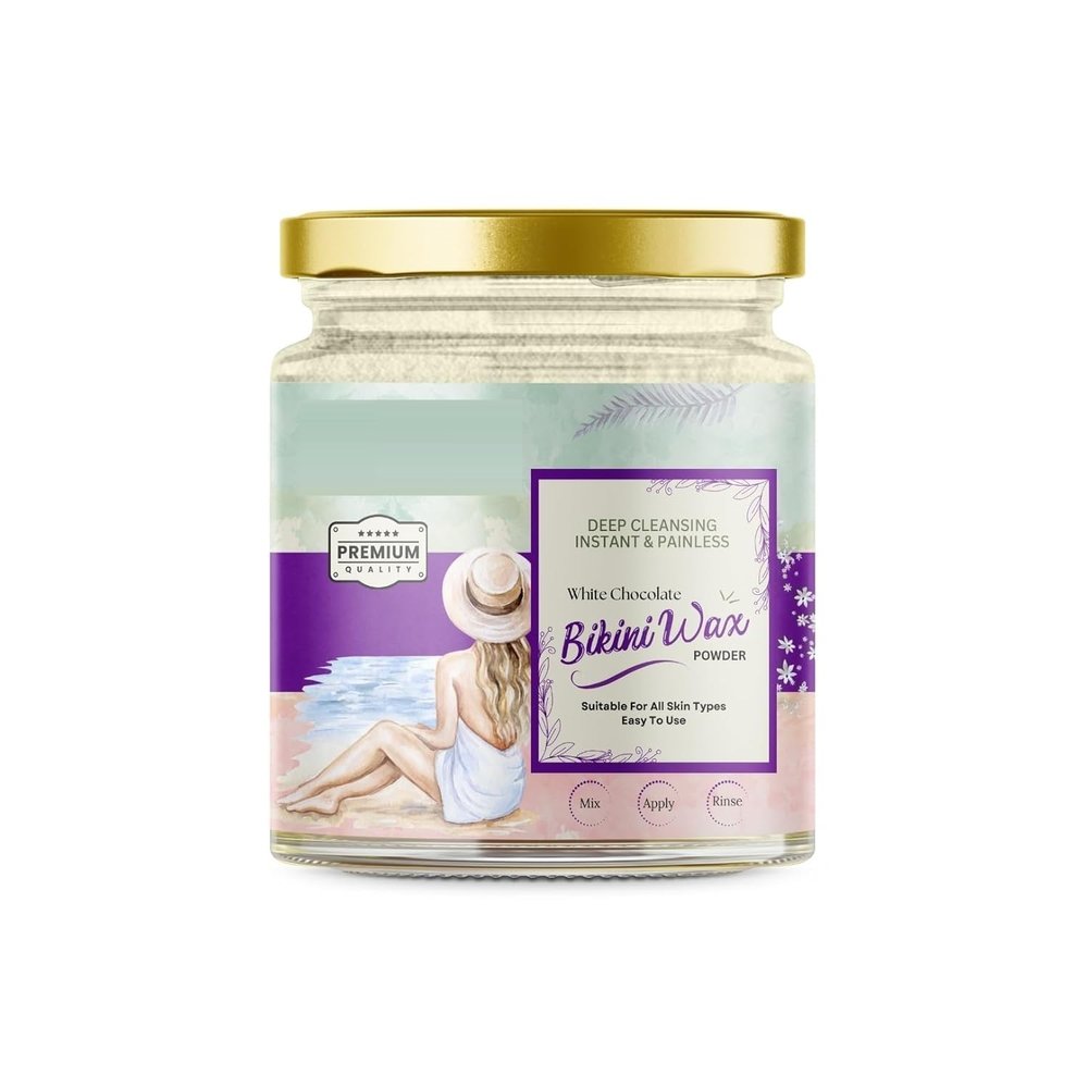 4.23Oz -120GM Bikini Wax Powder- White Chocolate | Painless & Instant Hair Removal Waxing for Bikini & Intimate Area, Full Body | No Irritation, No Skin rashes | Unisex - All Skin Type
