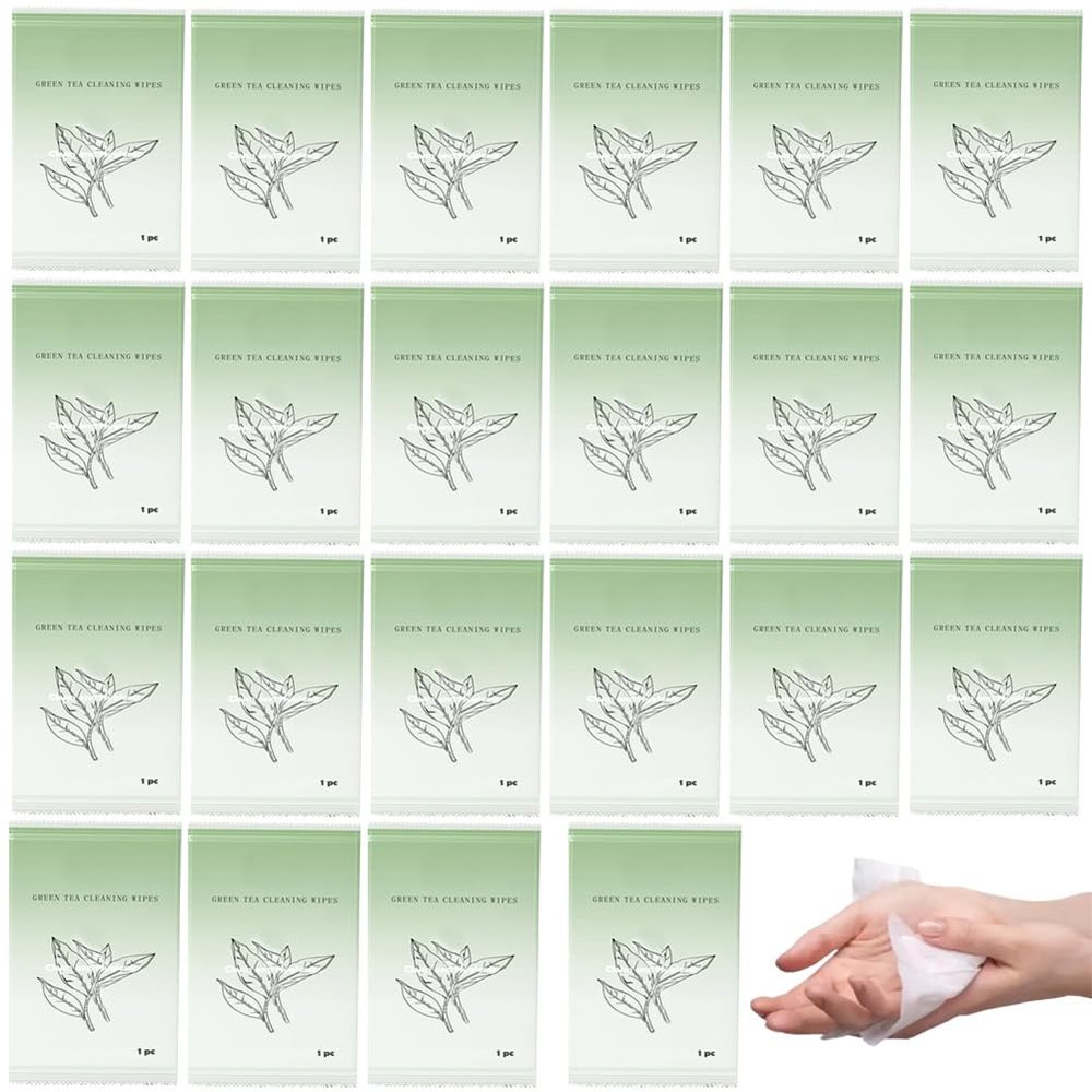 50Pack Luxury Individually Wrapped Skin Friendly Travel Remove Makeup Cleansing Wipes;Soft Gentle Outdoor Wet Wipes;All Purpose Clean Tissue for Travel,Home,Outdoor, Daily Use