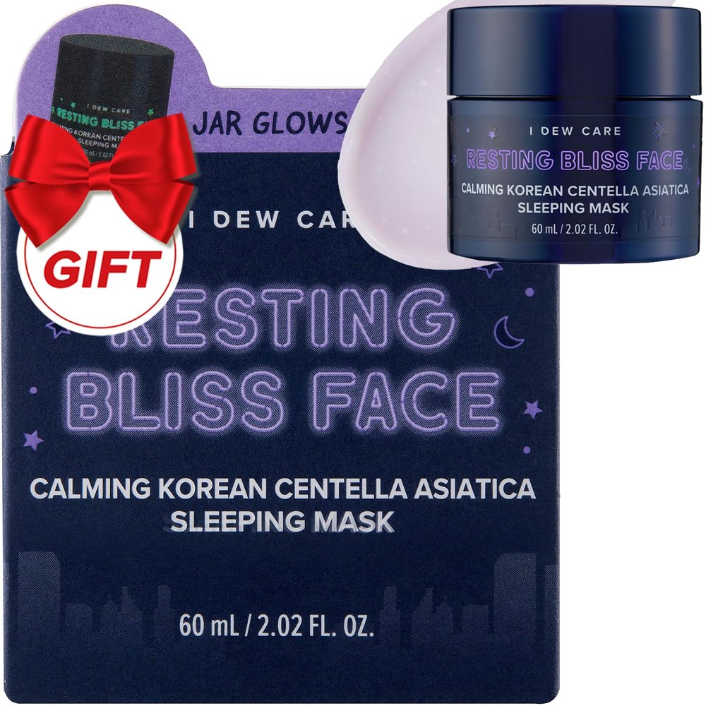 I DEW CARE Night Sleeping Mask - Resting Bliss Face | Korean Overnight Face Mask for Glass Skin Glow, Hydrating Night Skincare, Korean Skin Care Gift, Stocking Stuffers, Gift Set, 2.02 FL Oz (60 ml)