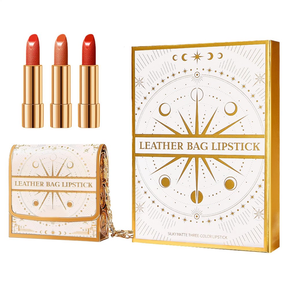 3-Piece Matte Lipstick Kit - Waterproof Nude Velvet Lipstick Set | Long-Lasting Non-Stick Lip Gloss for Women Girls Daily Birthday Date Travel Winter Makeup Soft Smooth Application