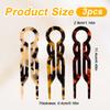 3pcs French Hair Pin, U-Shaped Magic Acetate Hair Pin French Sticks for Women Buns Thick Fine Long Curls Styling Accessories (3 Colors) view 2