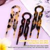 3pcs French Hair Pin, U-Shaped Magic Acetate Hair Pin French Sticks for Women Buns Thick Fine Long Curls Styling Accessories (3 Colors) view 3