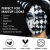BOBISUKA Black & White Painting Kit - 2 Face Body Paint Sticks with 2 Paintbrushes & 2 Sponges Halloween Makeup Set for Clown Skeleton Skull Cosplay Special Effects Costume SFX , Eye Black for Sports view 4