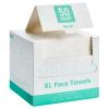 Borje Face Towels XL, Disposable Face Towel 10" x 12", 50 Count, 100% USDA Biobased Facial Towelettes, Ultra Soft & Thick Makeup Remover Wipes for Women Cleansing view 1