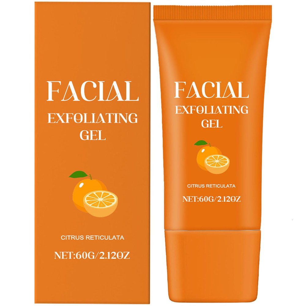 Dnyun Facial Exfoliating Gel Orange, Facial Exfoliation Gel, Face Hydrating Cleansing Gels, Orange Exfoliating Moisturizing Face Gels (1pcs)