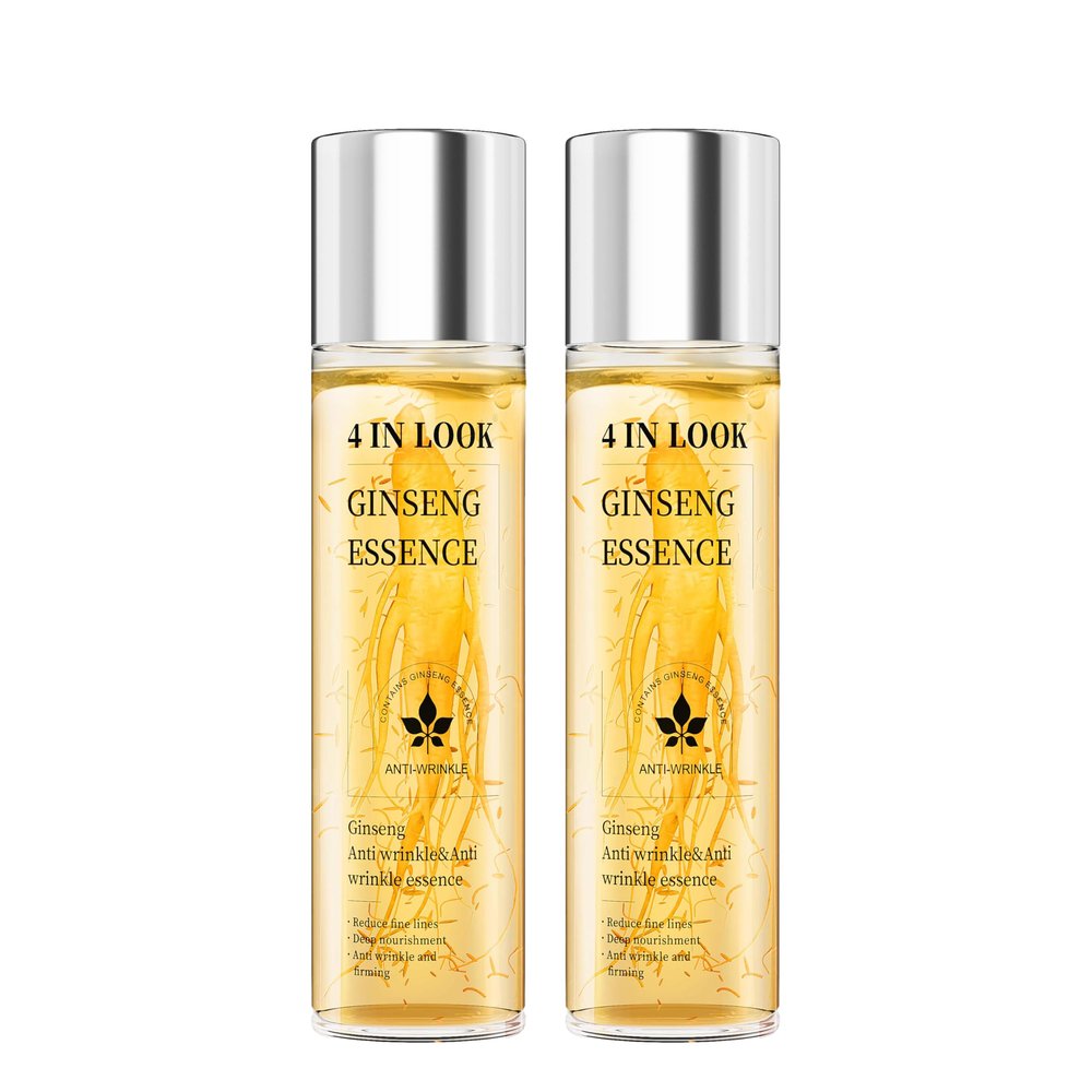 [4inlook official]Natural Ginseng Anti-Aging Hydrating Essence Water  100% Wild Ginseng from Himalayas, Deep Moisture & Wrinkle Care for All Skin Types Firming Skincare Serums Moisturizer Gentle