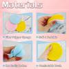 120 Pieces Facial Sponge Compressed,Round Face Cleansing Sponge,Makeup Removal Sponge Pad for Exfoliating Wash,Spa,Mask(Yellow,Pink,Blue) view 3
