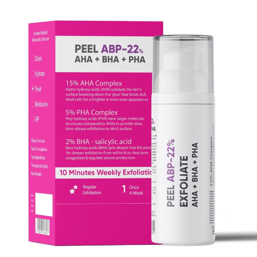 MU Regular Use Exfoliating Peel AHA 15% + PH 5% + BHA 2% Peeling Solution, 30ml | For Glowing Skin, Smooth Texture & Pore Cleansing | Weekend Facial Exfoliator